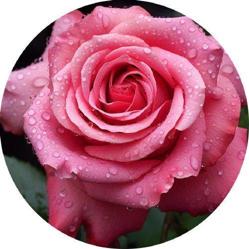 Jedlý papír růže růžová 19,5cm - PICTURE