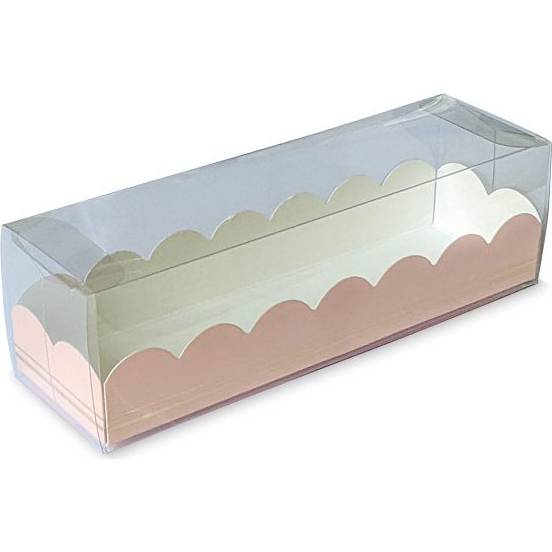 Krabička na makronky 160x50, v.50 mm růžová 10ks - Monaco