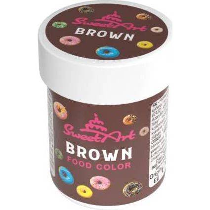 SweetArt gelová barva Brown (30 g)