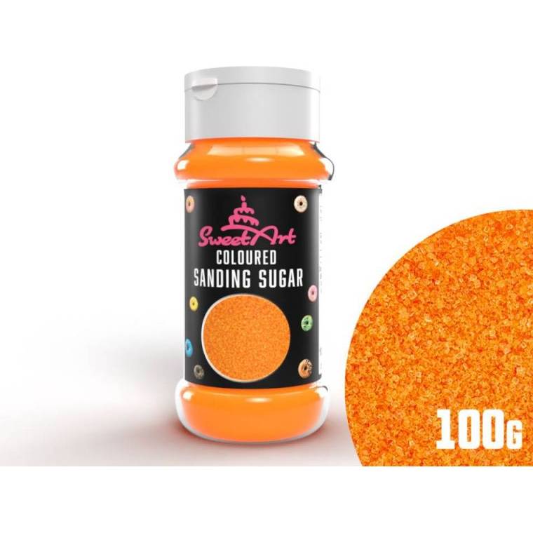 SweetArt dekorační cukr oranžový (100 g)