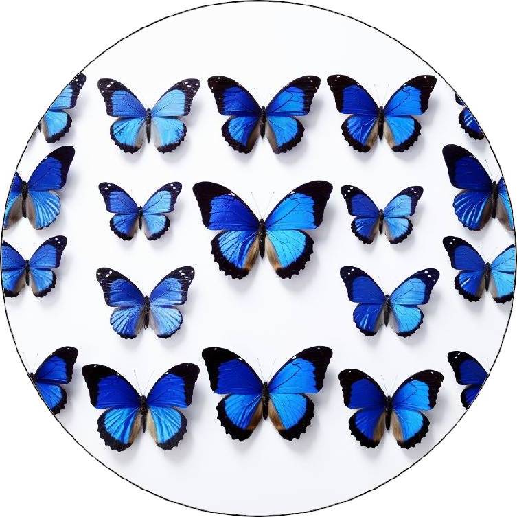 Jedlý papír modří motýli 19,5cm