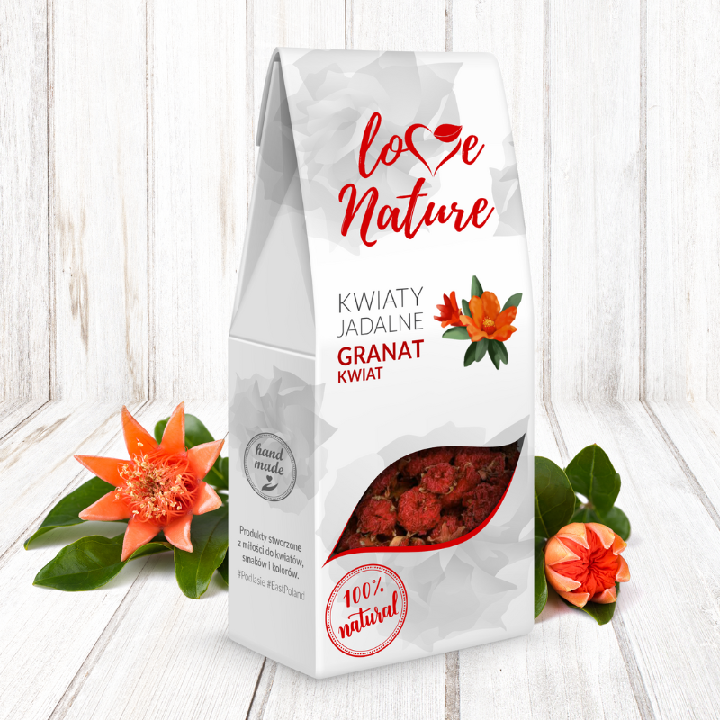 Jedlé květy granatové jablko 10g 100% přírodní - Love Natur Obrázek