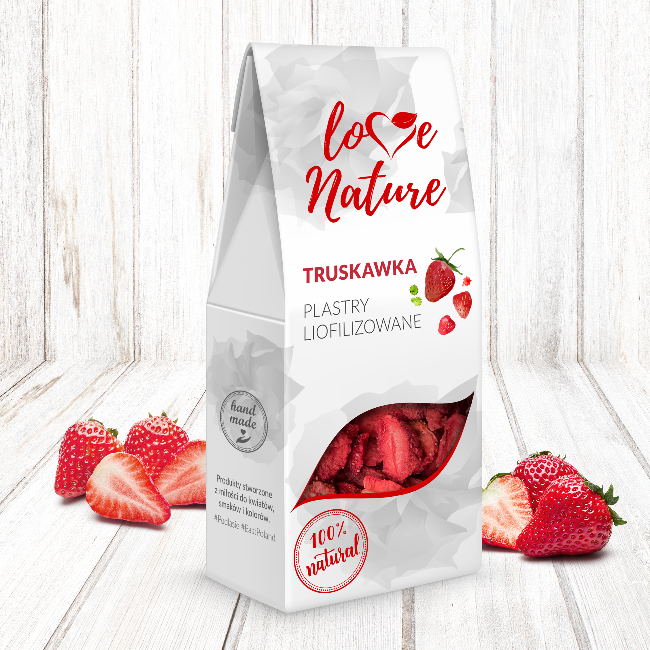 Lyofilizované jahody 20g 100% přírodní - Love Natur Obrázek