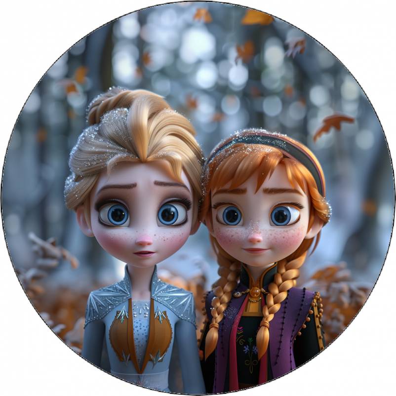 Jedlý papír Frozen Anna a Elsa 19,5 cm