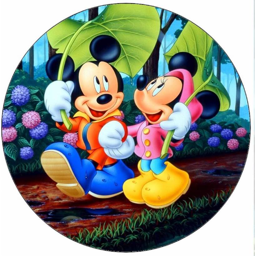 Jedlý papír Mickey a Minnie 19,5 cm
