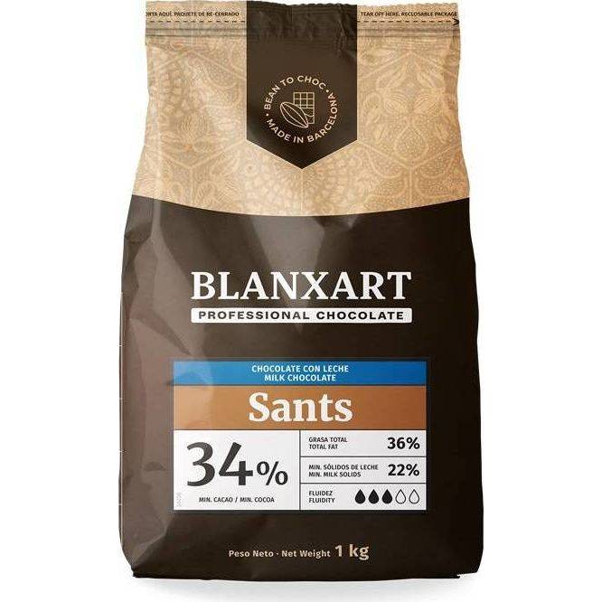 Blanxart Pravá mléčná čokoláda Sants 34% (1 kg)