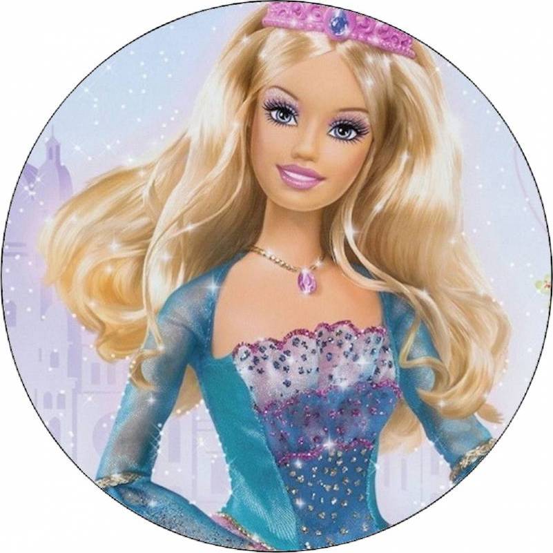 Jedlý papír Barbie princezna 19,5 cm