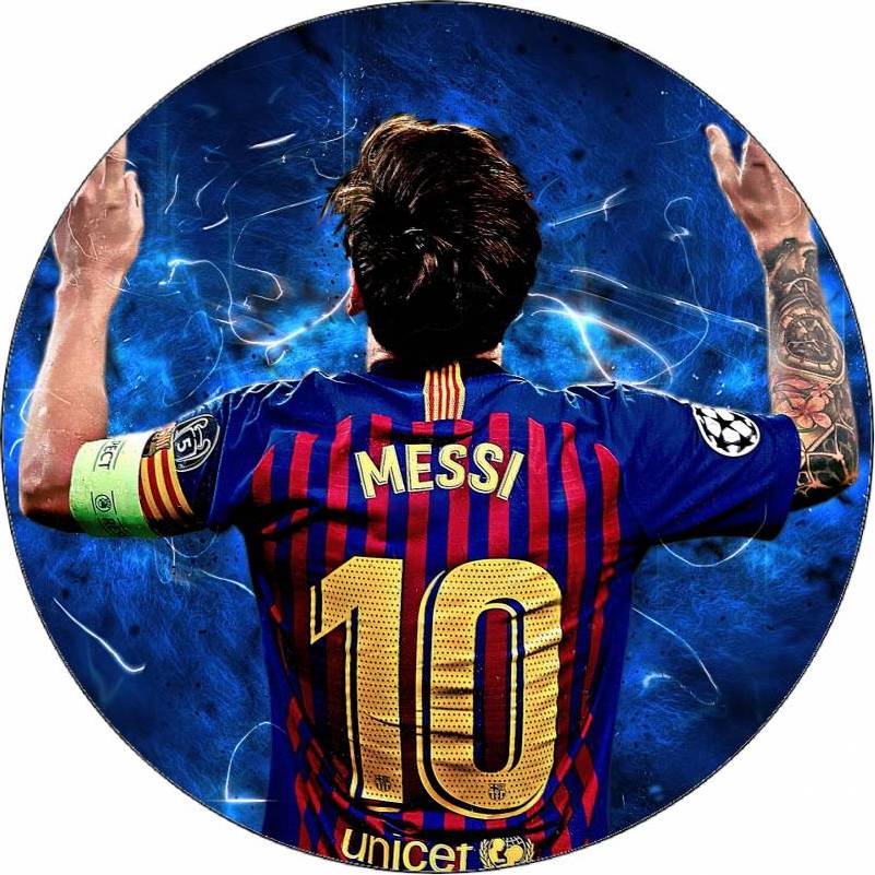 Jedlý papír Lionel Messi v dresu FC Barcelona 19,5 cm