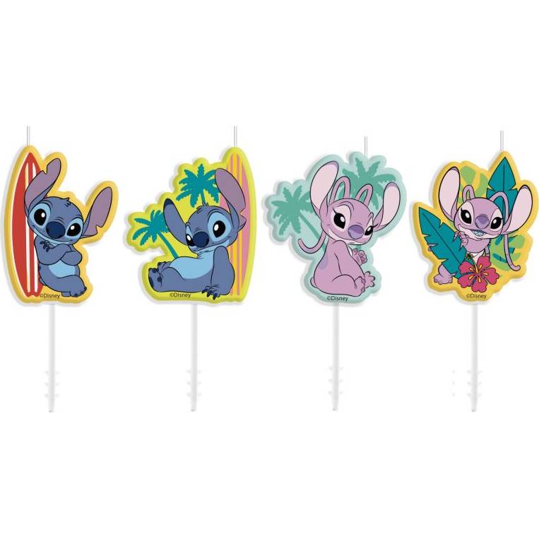 Dekoratívne sviečky stitch 4 ks - Dekora - Dekora