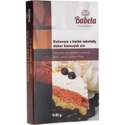 Fotografie Dekorace kávová zrna hořká čokoláda 80g -