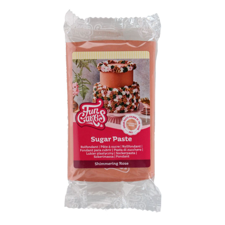 Potahovací hmota třpytivá růžová 250g - FunCakes