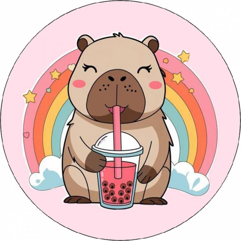 Jedlý papier kapyvara a drink 19,5 cm - Pictu Hap - Pictu Hap