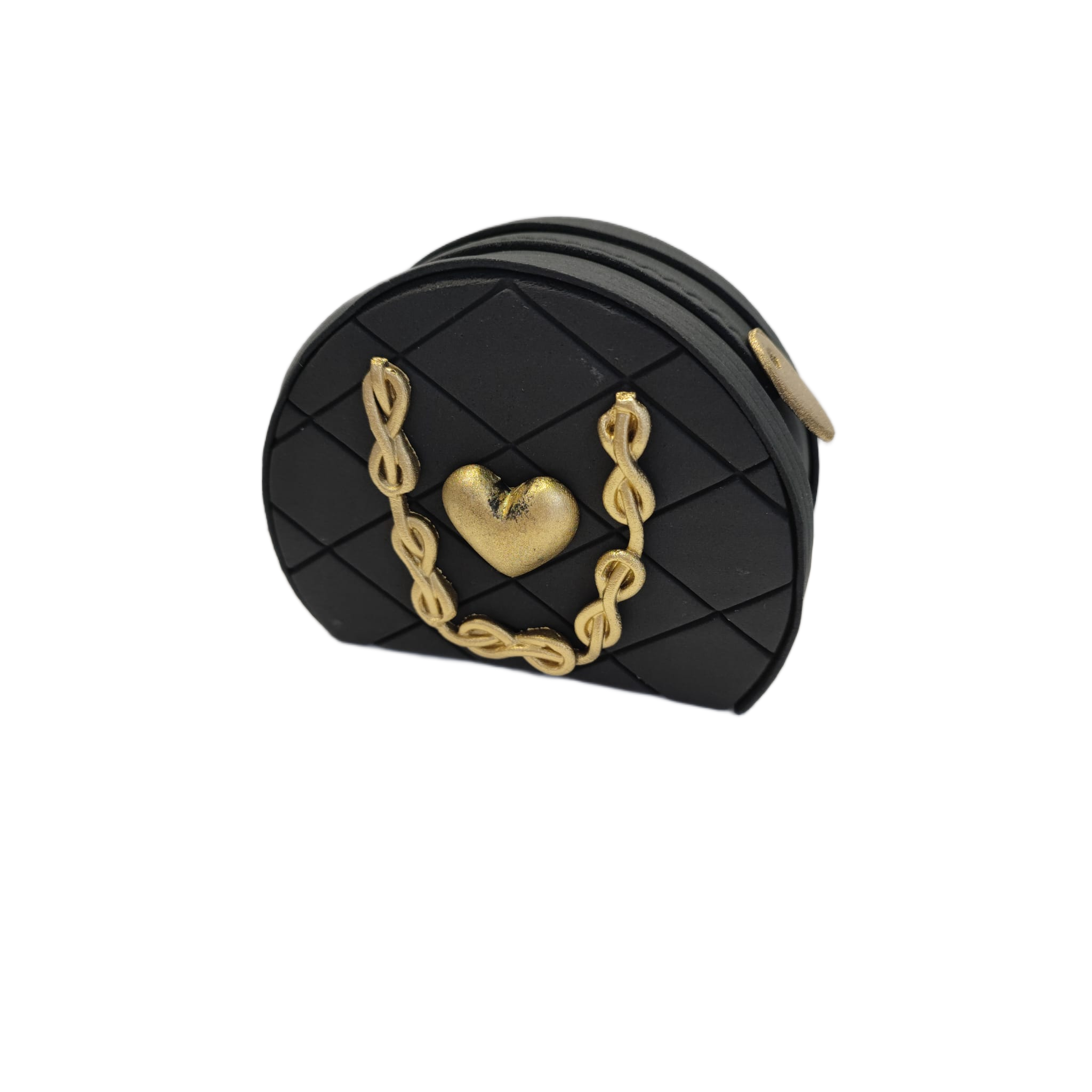 Čierna kabelka nejedlá cukrová dekorácia 12x8x5 cm - Gricko Ivanjica - Gricko Ivanjica