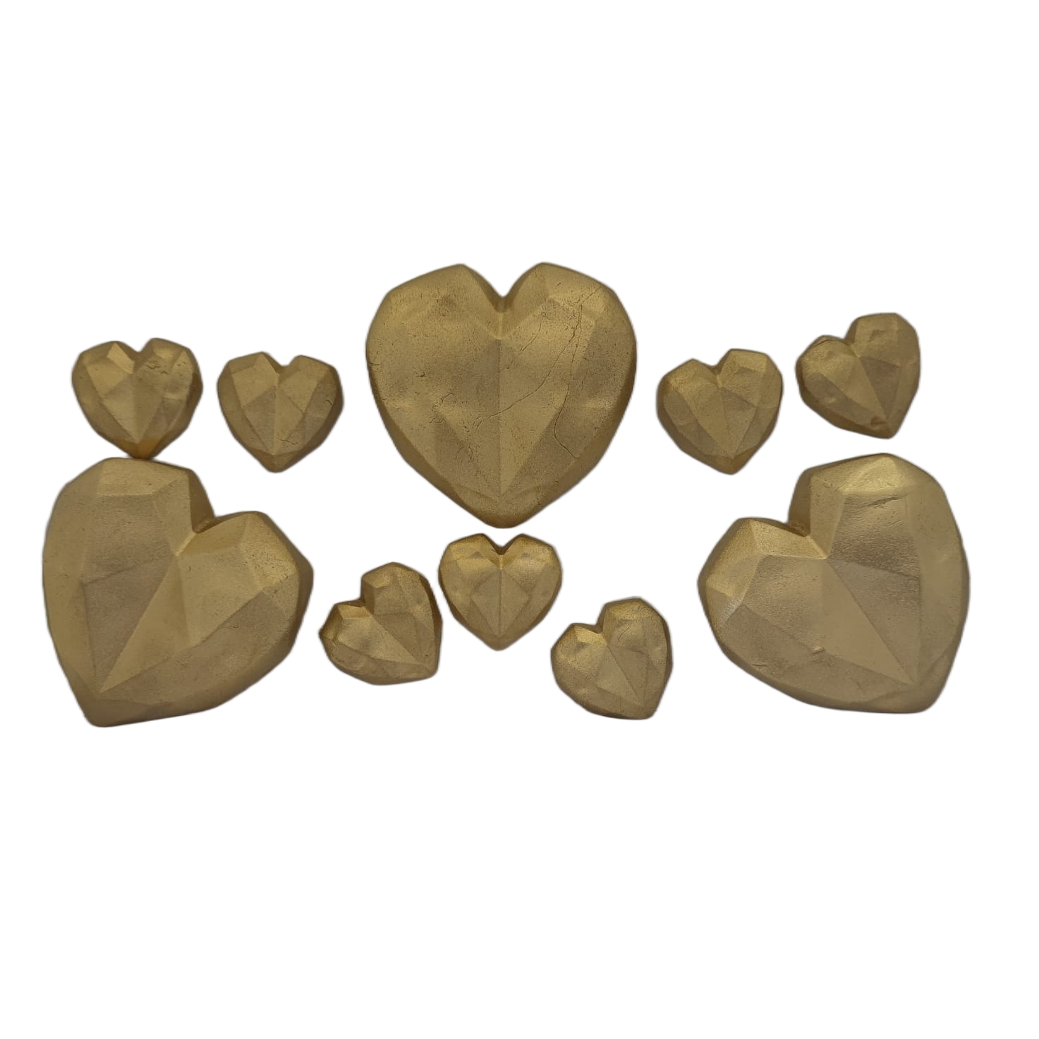 Zlaté srdce nejedlá cukrová dekorace 10cm - Gricko Ivanjica - Gricko Ivanjica