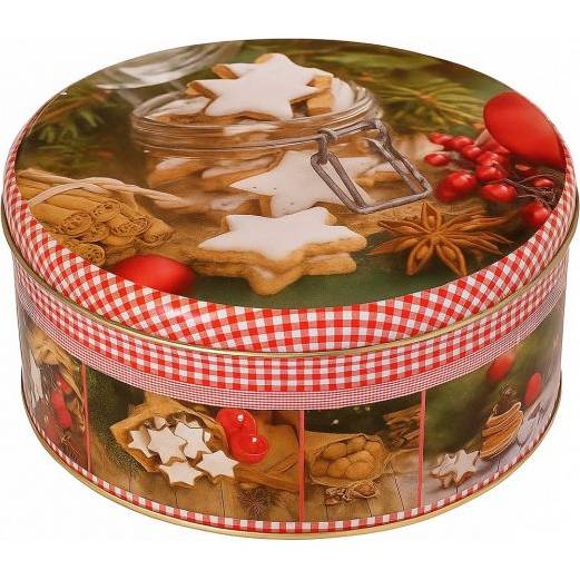 Okrúhla plechová dóza na cukrovinky 20x9 cm - Alvarak - Alvarak