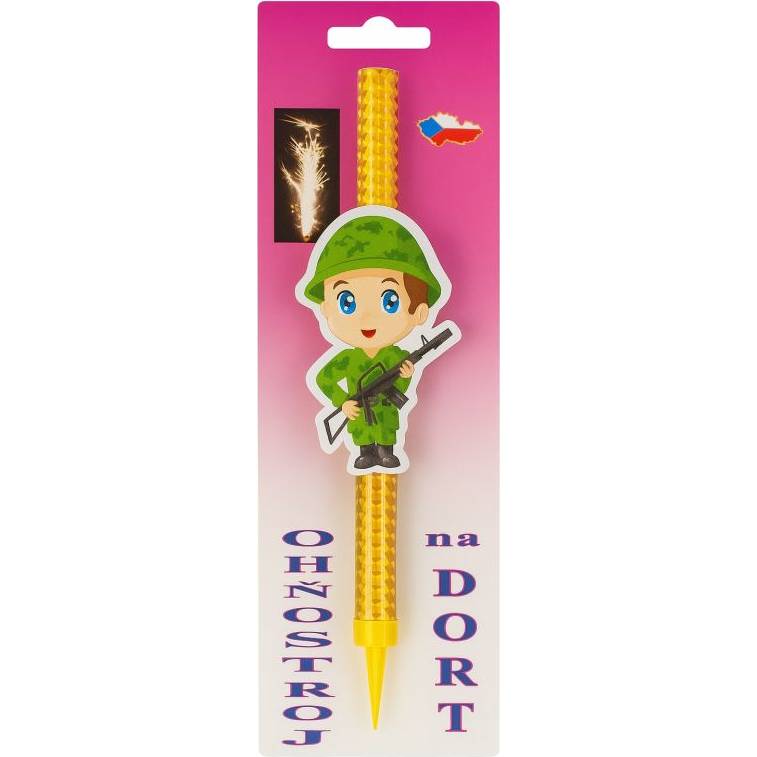 Dortová fontána vojak - 1 ks - PREZENT - PREZENT