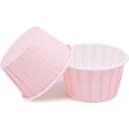 Košíčky na muffiny svetloružové s pevným okrajom 50x39mm 100ks - Cakesicq - Cakesicq