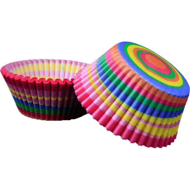 Cukrárenský košíček dúha 50x30mm 50ks - Cakesicq - Cakesicq