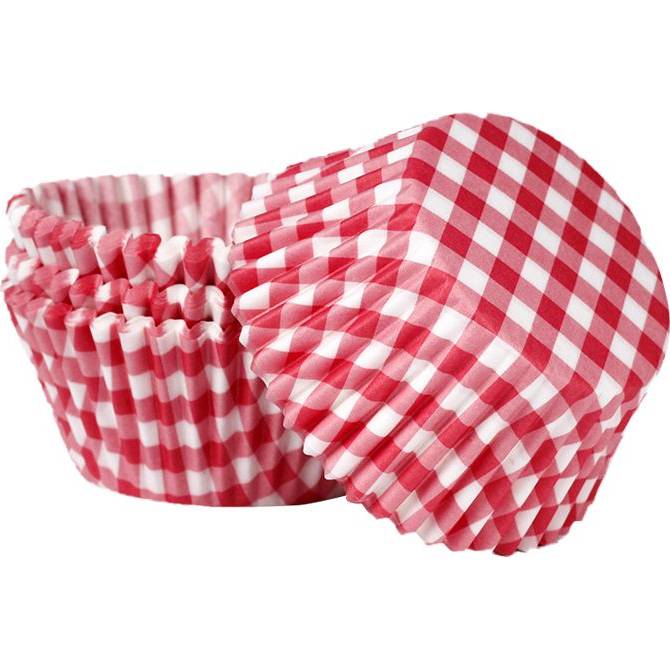 Cukrárenský košíček červeno-biele 50×30 mm 50 ks - Cakesicq - Cakesicq