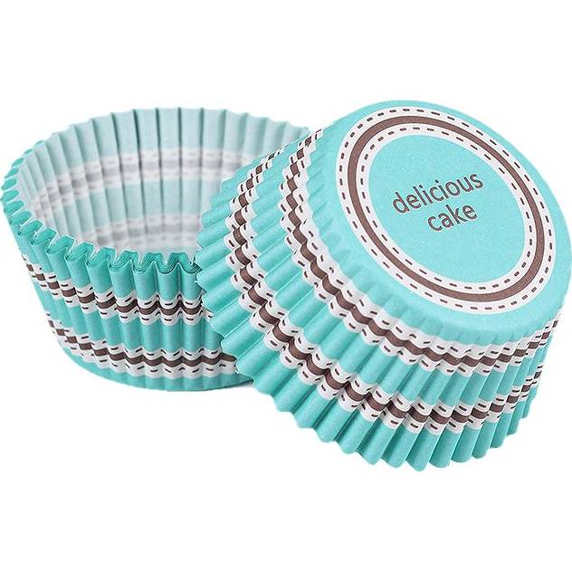 Cukrárenský košíček teal chutný 50x30mm 50 ks - Cakesicq - Cakesicq