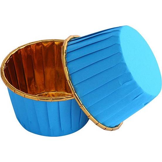 Modré košíčky na muffiny s pevným okrajom 50x39mm 100 ks - Cakesicq - Cakesicq