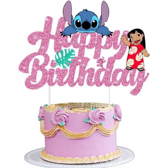 Zápich na tortu Happy birthday, stitch - Cakesicq - Cakesicq