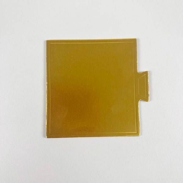 Zlatý štvorčeková podložka na minidezert 9 cm - Cakesicq - Cakesicq